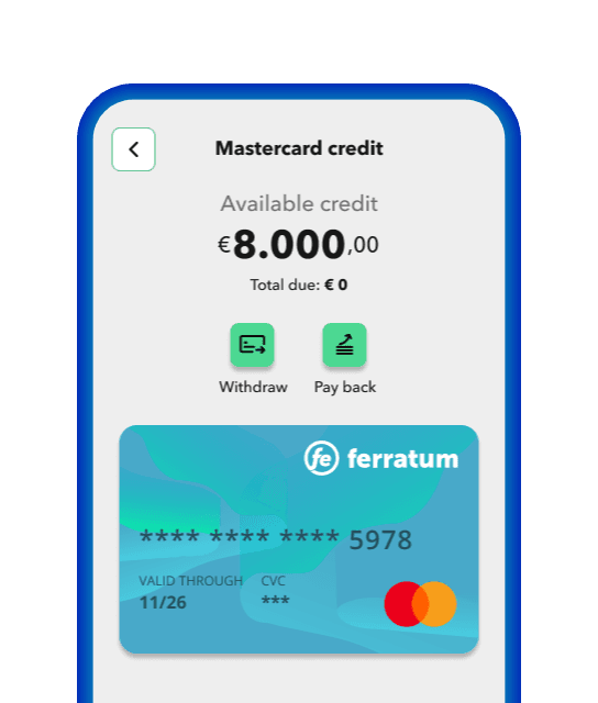 Your Ferratum Mastercard is waiting for you in the app