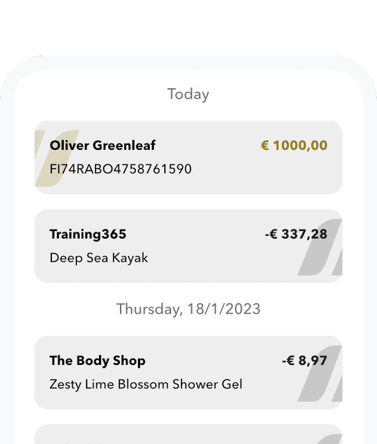 Transfer funds to your account