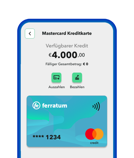 Deine digitale Kreditkarte wartet in der Ferratum App!